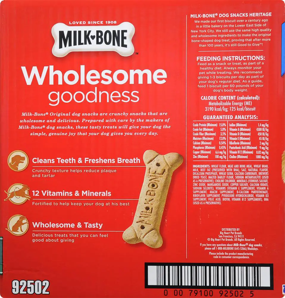 Milk-Bone Dog Biscuits Nutrition Facts